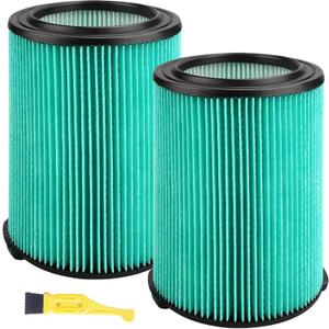 2 Pack Replacement VF6000 Filter for Ridgid Shop Vac Filters 5-20 Gallon, 5-Layer Wet/Dry Rigid Shop Vac Filters Compatible with WD5500 WD0671 WD6425 WD7000 WD1280 WD1851 WD1680