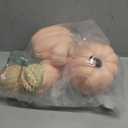 Winlyn 7 Pcs Assorted Sizes Fall Artificial Peach Pink Pumpkins Harvest Faux Foam Light Pink Pumpkins for Fall Autumn Season Halloween Thanksgiving Harvest Festive Tabletop Decoration