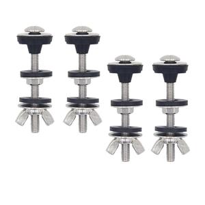 Universal Toilet Tank to Bowl Bolt Kit - 2pcs/4pcs Heavy Duty Bolts, Stainless Steel & Rubber Washers - Extra Long Nuts for Easy Installation & Waterproof Seal (4) Universal Toilet Tank to Bowl Bolt Kit - 2pcs/4pcs Heavy Duty Bolts, Stainless Steel & Rubber Washers - Extra Long Nuts for Easy Installation & Waterproof Seal (4)