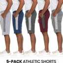Essential Elements Athletic Shorts for Men - Men's Basketball Shorts - Sports Shorts for Workout, Gym, Running (5 Pack/Set D, Medium)