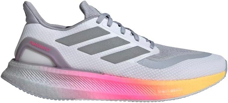 Adidas Mens Pureboost 5 Running (12, White/Silver Metallic/Spark)