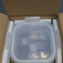 Square Glass Containers with Lids, 24 oz Freezer Safe Borosilicate Glass Food Storage Containers, 3 Cup Sandwich Containers/Box for Lunch, Small Glass Freezer Yogurt/Cereal Bowls for Meal Prep, 4 Pack