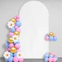 7.2 FT Arch Backdrop Cover, Wedding White Arch Covers Stretchy Backdrop Spandex Fitted for Baby Shower Birthday Balloon Chiara Stand Decor White 7.2FT