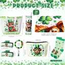 FoldTier 8 Pcs St. Patrick's Day Highland Cow Gifts for Women Irish Highland Cow Stuff with 20oz Tumbler Blanket Canvas Tote Bag Makeup Bag Socks Keychain Hair Claw Gift for Coworker Friend Lover