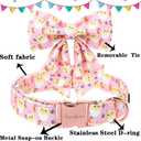 Unique style paws Easter Dog Collar with Bow Easter Eggs Chicken Collar with Flower for Small Medium Large Boys Girls Dogs (XL)
