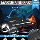 Hefty MAX Shrink-Pak Vacuum Storage Bags  Max Strength Tear-Proof Bags For Clothes, Pillows, Towels, Blankets & More  Space Saver Suction Sealer for Home  3 Jumbo, 30 x 36 Inches