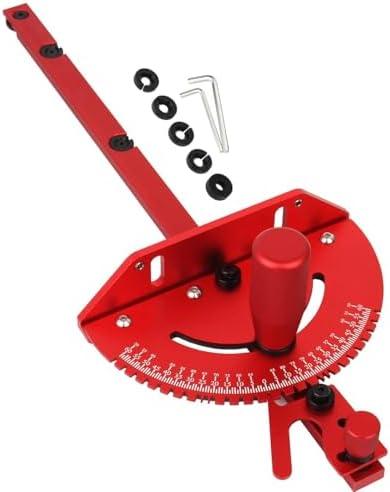 JCFANTS Table Saw Miter Gauge, Works w/Table Saws, Router Table, Band Saw (Red)