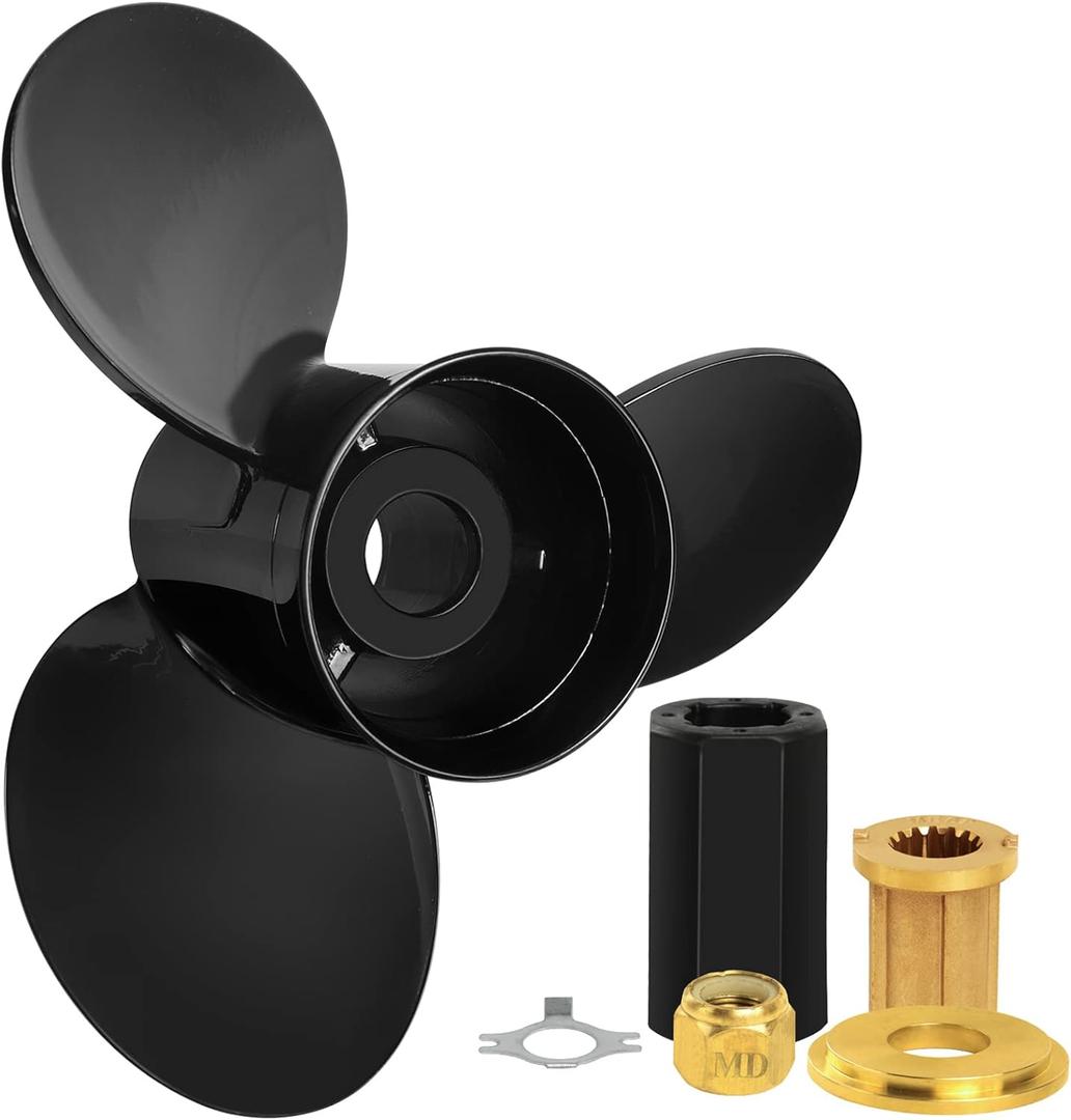 NOVINO Boat Propeller for Mercruiser Alpha One/Bravo One & Mercury Outboard Engines 135-300HP 2&4-Stroke, Aluminum Boat Propeller 15 Spline Tooth, Right Hand Rotation