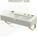 Floating Vanity Makeup Table, 31 inch Wall Mounted Desk for Bedroom Dressing Room, Vanity Shelf with Drawer, White