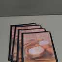 4PCS Menu Covers, Menu Covers 8.5 X 11 Inch, Menu Holder 4 Page 8 View, Restaurant Menu Covers Fits A4 Size Paper, Morning Menu Homeschool, Menu Book(Black)