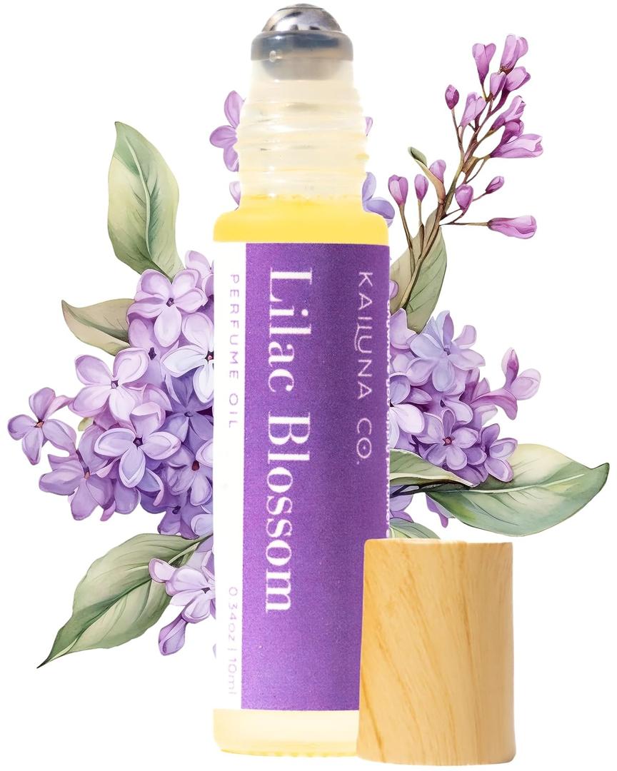 Lilac Blossom Delicious Pure Essential and Fragrance Oil Perfume Roll On with Organic Jojoba Oil, Alcohol Free, Small-Batch, Made in California, 0.34 Fl Oz Lilac Blossom Delicious Pure Essential and Fragrance Oil Perfume Roll On with Organic Jojoba Oil, Alcohol Free, Small-Batch, Made in California, 0.34 Fl Oz