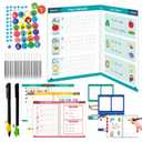 Grooved Handwriting Practice for Kids, Magic Grooved Writing Practice Books, 7 Reusable Tracing Workbooks for Preschool & Kindergarten, Learn Letters & Numbers for Ages 38 (7)