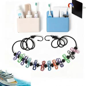Cruise Essentials 2026  3-in-1 Magnetic Toothbrush Holder Set (2 Pack) + Travel Clothesline  Disney, Alaska, Carnival, Royal Caribbean, Princess, Norwegian Must Haves Packing List