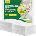 HOMEXCEL Dry Sweeping Cloths Pads Compatible with Swiffer Sweeper- Disposable Duster Refills Mop Pads for Floor Mopping and Cleaning, 64 Count