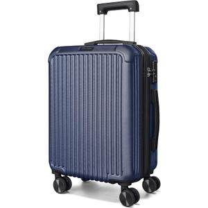 LIGHT FLIGHT Carry On Luggage 22x14x9 Airline Approved, Durable Hard Shell Carry On Suitcases with Wheels, Expandable Hardside Lightweight Travel Luggage with TSA Lock 20 Inch Carry on, Dark Blue