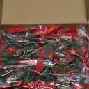 Syhood 6 Pcs Christmas Bows with Pine Cones Pine Needles Xmas Velvet Bows Red Ribbon Christmas Tree Wreath Decoration for Xmas Parties Indoor Outdoor Crafts DIY Decor