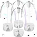 Fly Fans for Tables, Fly Repellent Fan Outdoor Indoor Keep Flies Away, Fly Repellent Fans for Tables with Holographic Blades for Picnic, Party, Restaurant, Kitchen, and BBQ, 4 Pack Silver