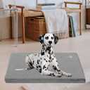 EMPSIGN Stylish Dog Bed Mat Dog Crate Pad Mattress Reversible (Cool & Warm), Water Proof Linings, Removable Machine Washable Cover, Firm Support Dogs, Grey,XL(41'*28'*3')