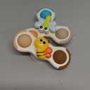 ALASOU 3PCS Pop Suction Cup Spinner Sensory Airplane Travel Toys for 1 Year Old Boy Girl Infant Toddlers|Novelty Spinning Tops 12 18 Months|1 2 Year Old Boy Birthday Gift|Baby Bath Toy Kids Ages 1-3