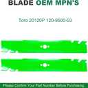 120-9500-03 116-6358-03 20120 20120P Timemaster 30 inch Mulching Blades for 30" Deck Toro 20199 20200 20975 20977 22205TE Ex Mark ECKA30 Lawn Mower (2 Pack)