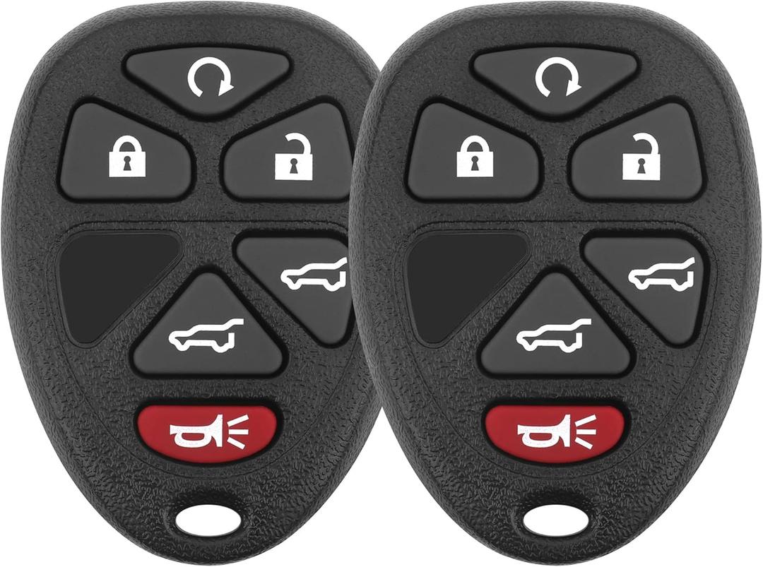 Key Fob Replacement for 2007-2014 Chevy Suburban Tahoe GMC Yukon/ 12-17 Traverse/ 07-13 Escalade Car Keyless Entry Remote Control,OUC60270 OUC60221,6 Buttons, 2Pcs