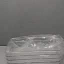 Clear Fridge Organizer, Refrigerator Organizer Bins with Handle, Freezer, Kitchen Cabinet, Pantry Organization, BPA Free Fridge Organizers (12.4 inch 4 Pack)