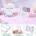 50 Pcs Acrylic Place Card Holder, 1.2" Clear Small Acrylic Sign Holders Wedding, Table Numbers Name Display Stands, Thanksgiving Place Cards Holders, for Photos Office Menu Meeting