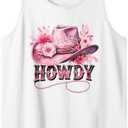 Howdy Coquette Western Country Graphic Cowgirl Tank Top (Small)