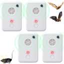 2026 Bat Fortress Mini Repeller Ultrasonic Bat Deterrent Devices Plug in Can be Used Indoor, 6 Mode Adjustable Bats Repellent for Attic Porch Eaves, Friendly to Human & Pet(4 Pack)