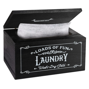 Dryer Sheet Holder, Wooden Dispenser with Hinged Lid for Fabric Softener Sheets, Rustic Container Storage Box, Farmhouse Laundry Sheet Dispenser for Laundry Room Decor
Amazon's Choice