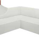 ALIECOM Extra Soft Corner Sectional Sofa Covers L Shaped Couch Cover Sectional Slipcovers with Non Slip Foams Jacquard Stretch U Shape Furniture Protector for Pets Dogs (Ash Grey, Large)
