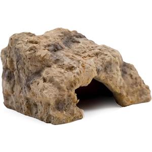 Reptile Hide for Leopard Gecko, Bearded Dragon, Ball Python & Tortoise Terrarium Habitat Decor, Snake & Lizard Hideout (Resin, Large)