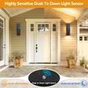 ZSMAIKU 14 in Dusk to Dawn Outdoor Wall Lights Exterior Wall Sconce, 4 Packs