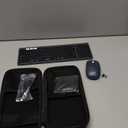 Foldable Keyboard and Mouse, Samsers Folding Bluetooth Keyboard Combo, 2.4G + BT5.0 x 2, Full-Size Portable Travel Keyboard & Rechargeable Wireless Mouse for Windows Android iOS Mac OS, Midnight