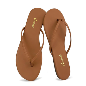 Flat Leather Flip Flops for Women, Comfortable Dressy Thong Sandals 2025 Summer and Spring Vacation Essentials, Chanclas Para Mujer, 6