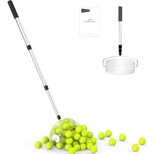 NEEWER Tennis Ball Pickleball Collector Roller, No Bending Over Quick Rolling Picker for Up to 40 Tennis Balls