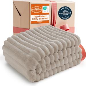 Bedsure GentleSoft Throw Blanket for Couch - Cozy Soft Blankets for Women, Cute Small Fleece Throws for Girls, Linen, 50x70 Inches Bedsure GentleSoft Throw Blanket for Couch - Cozy Soft Blankets for Women, Cute Small Fleece Throws for Girls, Linen, 50x70 Inches