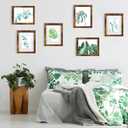 SESEAT 8x10 Picture Frame Brown Set of 6, Display Pictures 5x7 With mat or 8x10 Without Mat