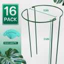 Breeze Touch 8 Pack Plant Support Stakes, 24 Inch Plant Stakes for Outdoor Plants, Peony Cage with 15 Pcs Green Lables, Peony Cages and Supports, Peonies Support Cages Flower Stakes for Plants