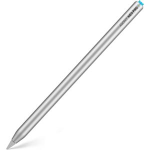 Adonit Neo Pro, Wireless Charging Stylus Pen for iPad, Digital Pencil with Magnetic Attach, Tilt Sensitivity, Palm Rejection, Compatible with 2018 iPad Pro, iPad mini 6, iPad Air 4/5 - Matte Silver