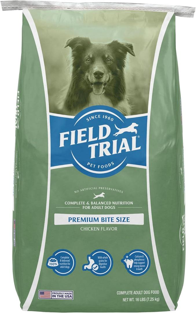Premium Bite Size Dog Food, 16 lb., BB 12 04 2025