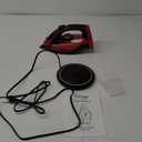 Cordless Iron for Clothes - 1500W Steam Iron with Non-Stick Ceramic Soleplate, Rapid Heating, Auto Shut Off, Burst of Steam, Self-Clean, Anti-Drip, Anti-Calc, 3 Temperature Settings, Red