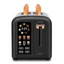 SEEDEEM Toaster 2 Slice with Touch Screen, Faster Heating Speed, 7 Shade Setting, 6 Bread Type, 1.5”Wide Slots Toaster, Removable Crumb Tray, 1350W, Dark Chocolate