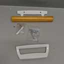 Prime-Line C 1204 Sliding Glass Door Handle Set Replace Old or Damaged Door Handles Quickly and Easily White Diecast, Mortise/Hook Style, Fits 3-15/16 In. Hole Spacing (1 Set)