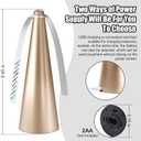 4 x Glovv Fly Fans for Tables, Bug Food Fan Outdoor Indoor Keep Flies Away, 4 Pack Portable Batteries Powered Picnic Table Top Spinner with Metal Hanger, Fly Repellent for Restaurant, Camping (Golden)