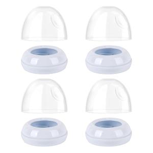 4-Pack Baby Bottle Rings and Caps for Philips Avent Natural Bottles, Replacement Screw Ring Collars, Baby Bottle Nipple Rings for Avent Natural Plastic and Glass Bottles