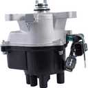 Ignition Distributor 2+4 Pins Compatible for 1996 1997 Honda Accord / 1996 Prelude L4 2.2L Cap and Rotor kit Replacement 30100-P0B-A01 TD-76U