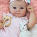 SCOM Reborn Baby Doll Girl - 18 Inch Lifelike Newborn with Realistic Details, Real Life Baby with Soft Weighted Body, Gift-Ready for Girls Ages 3+