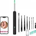 Ear Wax Removal Tool with Camera - Portable Type-C Rechargeable Earbuds, Waterproof Endoscope with high-Definition Camera, 360  Wide-Angle Ear Scoop Tool Set (Black)