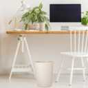 UUJOLY Small Trash Can Wastebasket Garbage Can Container Bins for Bathrooms, Laundry Room, Kitchens, Offices, Kids Rooms, Dorms (Beige) (1 Pack)